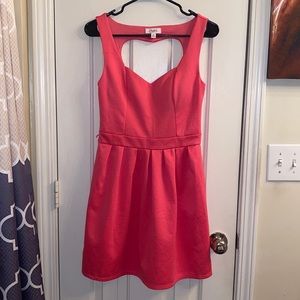 Pink Heart Cut Out Dress